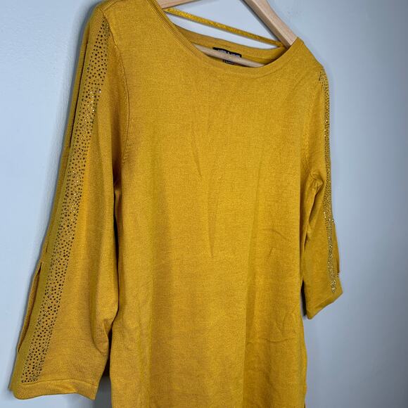 Mustard Yellow Top Medium Cable & Gauge With Bling - Picture 2 of 5